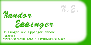 nandor eppinger business card